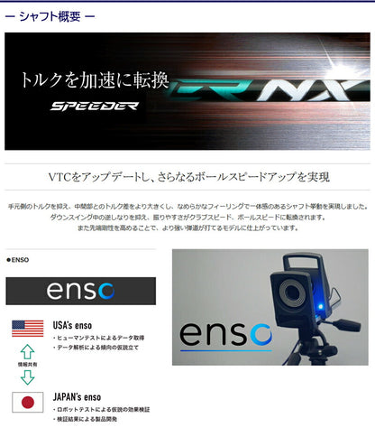 フジクラ SPEEDER NX GREEN スピーダー NX グリーン（ミズノ用）スリーブ付きシャフト FW用