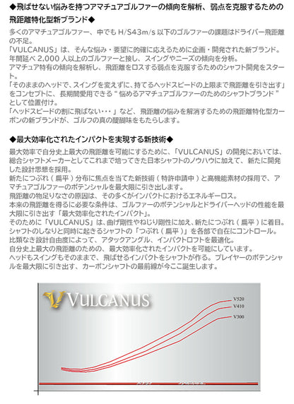 日本シャフト V バルカヌス（ミズノ用）スリーブ付きシャフト FW用